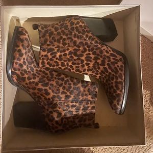 New Leopard Print Marc Fisher Boots - Calf Hair, Never Worn (wrong size)